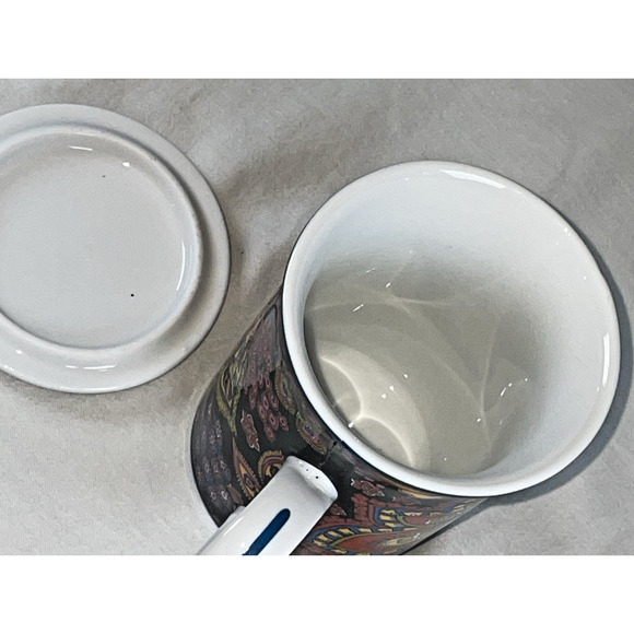 Vera Bradley Symphony in Hue Tea Mug with Lid For Barnes & Noble Floral Cup - Picture 7 of 11